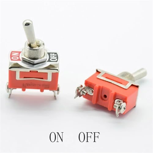 Marineschalter, Edelstahl Wasserdichter Kippschalter 12V Hochleistungs-Kippschalter EIN AUS EIN Auto Metall SPDT SPST P0.05 15A 250V Terminal(1pc ON OFF) von AUBEST