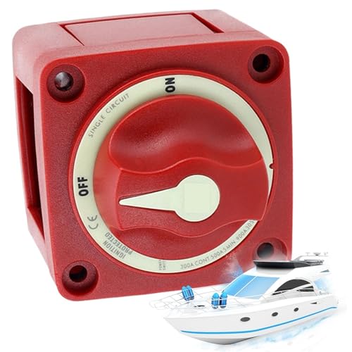 Marineschalter, Hochleistungs-300-A-Marine-Batterietrennschalter, wasserdicht, for 12 V bis 48 V, Boote, LKWs, Wohnmobile und mehr von AUBEST