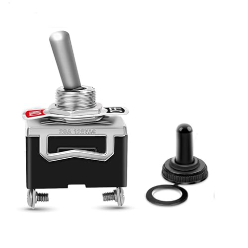 Marineschalter, SPST-Kippschalter, 2-polig, Metall, for Auto und Boot, wasserdicht, Kofferraumdeckel, SPST-Kippschalter for Auto, Wohnmobil, Marine Marineschalter, SPST-Kippschalter, 2-polig, Metall, for Auto und Boot, wasserdicht, Kofferraumdeckel, SPST-Kippschalter for Auto, Wohnmobil, Marine von AUBEST