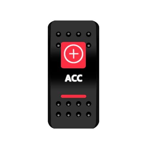 Marineschalter, Wippschalter-Abdeckkappe, rotes Fenster, beschriftet for Auto, Boot, Marine, Carling, ARB, NARVA, Kippschalter, wasserdicht(ACC) von AUBEST