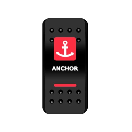 Marineschalter, Wippschalter-Abdeckkappe, rotes Fenster, beschriftet for Auto, Boot, Marine, Carling, ARB, NARVA, Kippschalter, wasserdicht(Acnhor) von AUBEST