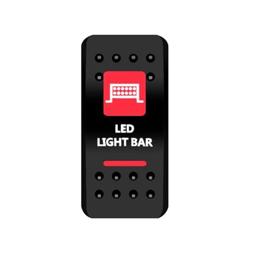 Marineschalter, Wippschalter-Abdeckkappe, rotes Fenster, beschriftet for Auto, Boot, Marine, Carling, ARB, NARVA, Kippschalter, wasserdicht(Led Light Bar) von AUBEST