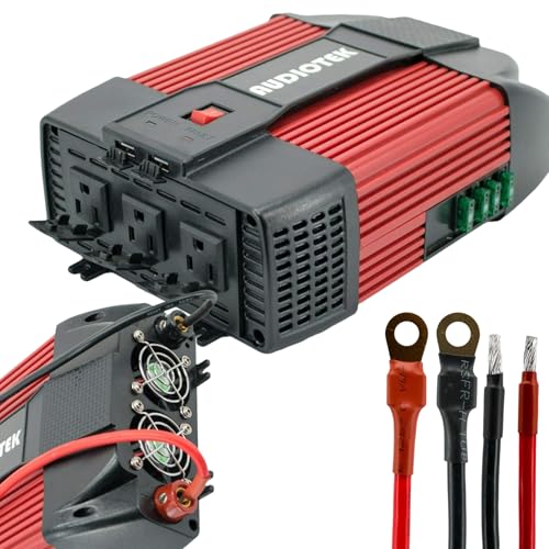 Audiotek 2000W Watt Wechselrichter DC 12V AC 110V Auto Konverter USB Port Ladegerät von AUDIOTEK