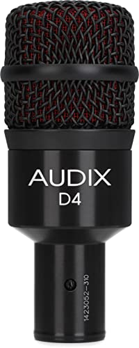 Audix D4 Hochwertiges dynamisches Mikrofon für Instrumente mit Tieffrequenzanteilen von AUDIX