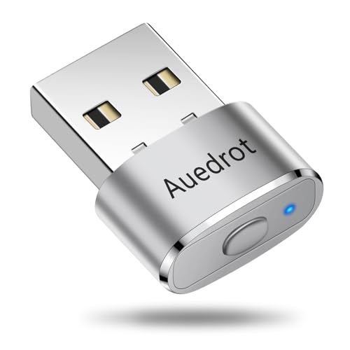 AUEDROT Mouse Jiggler Nicht Nachweisbar USB Mouse Mover mit Schaltertaste, Metall Maus Beweger Automatisch Maus Jiggler, 2 Jiggler-Modi, Treiberfrei, Plug & Play, Hält Computer/Laptop Wach, Silber von AUEDROT