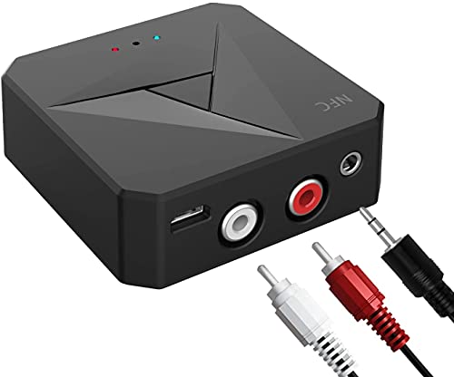 Bluetooth-Adapter, NFC-BT-Adapter Audio-Stereo Wireless Bluetooth V5.0 NFC-fähiges Streaming-System Sender-Empfänger für TV-PC Autolautsprecher Kopfhörer von AUELEK