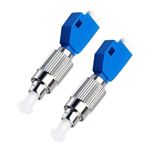 Fiber Adapter,Adapter FC male to LC female Hybrid Fiber Adapter Connector for Optical Fiber Cables Conversion Connector Single-Mode Jumper Pigtail Small Square Head Flansch (2 pcs) von AUELEK