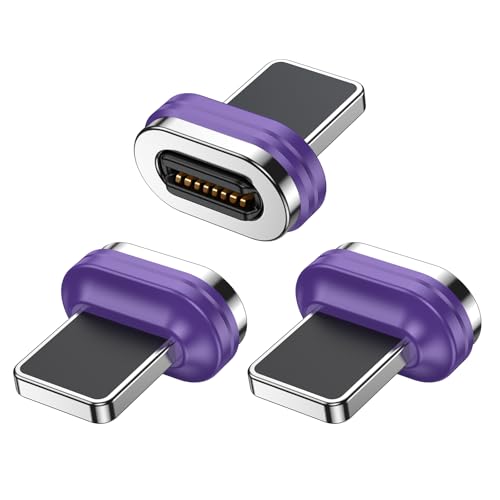 AUFU 16Pin Phone Magnet Stecker [3 Stück] Magnet Adapter 12W Magnetischerkopf Staubschutz Verbinder für 16Pin Ladekabel Magnetisch von AUFU