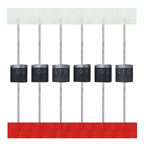 AUKENIEN 20 Stück 20A10 Gleichrichterdiode 20A 1000V R-6 Axial Gleichrichter Dioden 20 Ampere 1000 Volt Elektronische Silikondioden von AUKENIEN