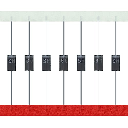 AUKENIEN SR560 SB560 Schottky Barrier Gleichrichter Diode 5A 60V DO-27 Axial Dioden 5 Ampere 60 Volt (Packung mit 20 Stück) von AUKENIEN