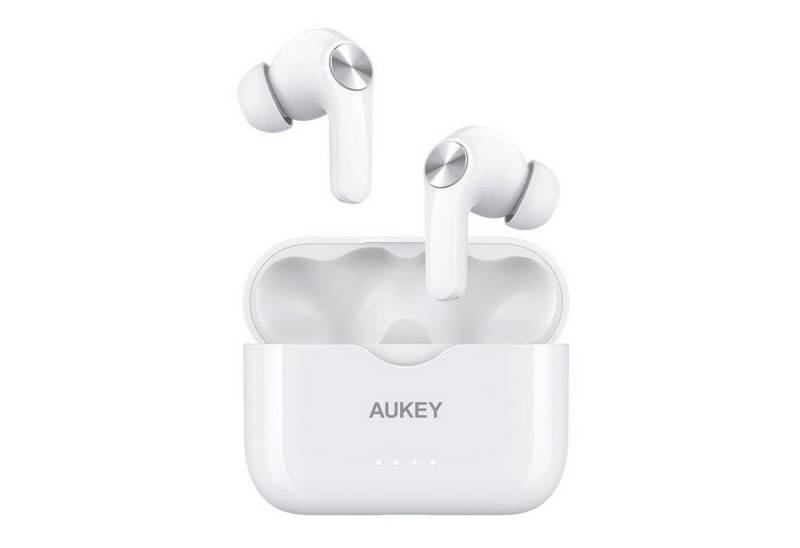 AUKEY Kabellose In-Ear-Ohrhörer: Kristallklare Anrufe, 25 Stunden Wiedergabe Bluetooth-Kopfhörer (Bluetooth, Alexa, Siri, Cortana, Bixby, Google Assistant, Bluetooth, Dynamischer Bass, Bluetooth 5.0, Einzelner Mono-Modus) von AUKEY