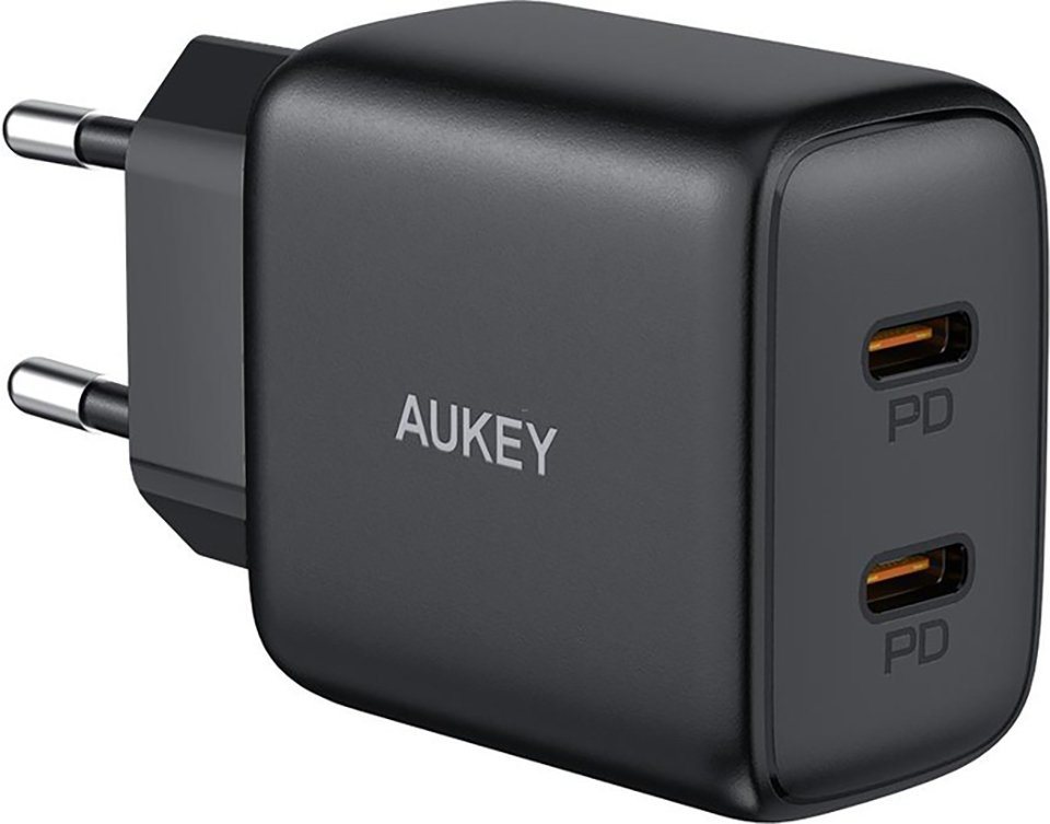 AUKEY USB-C Ladegerät Netzteil Adapter Schnelllade-Gerät (20W, Fast Charge, Power Delivery, 2 Ports) von AUKEY