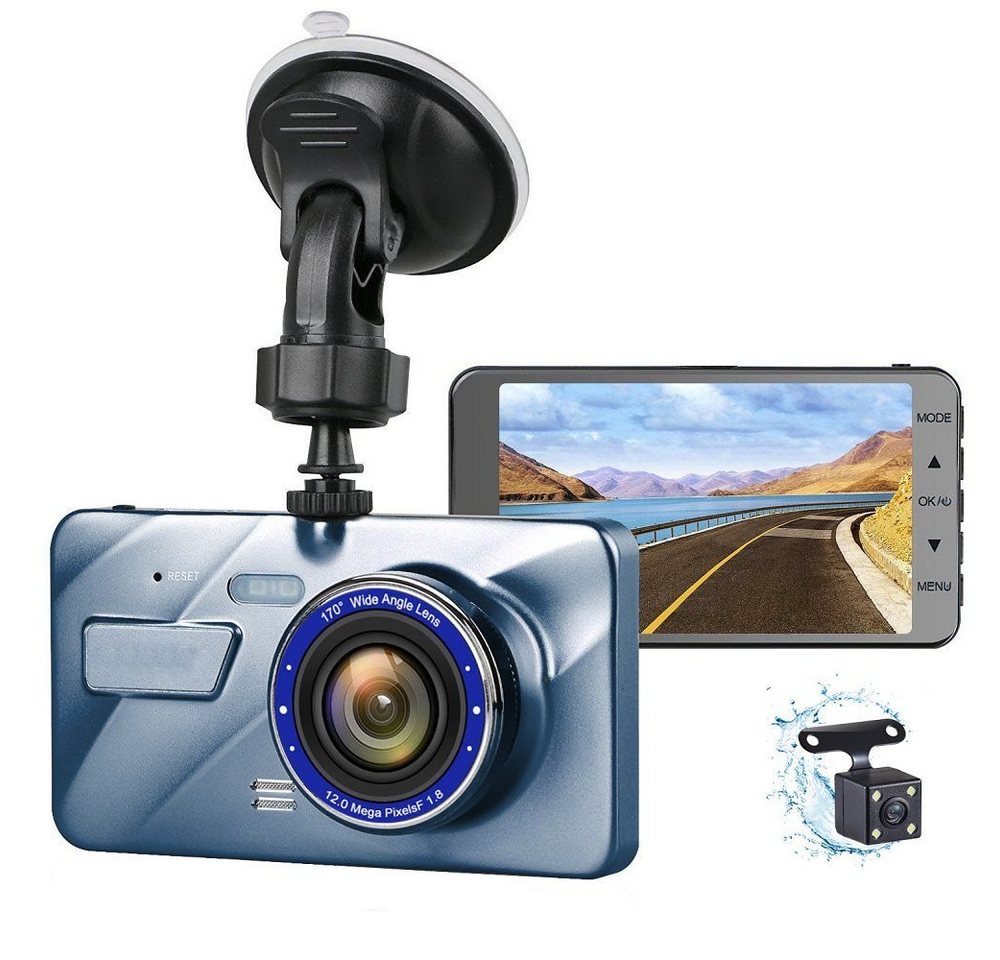 AUKUU Dashcam Autokamera 4 Zoll Full HD 1080P, 170 ° Weitwinkel, Nachtsicht Dashcam (Dashcam) von AUKUU
