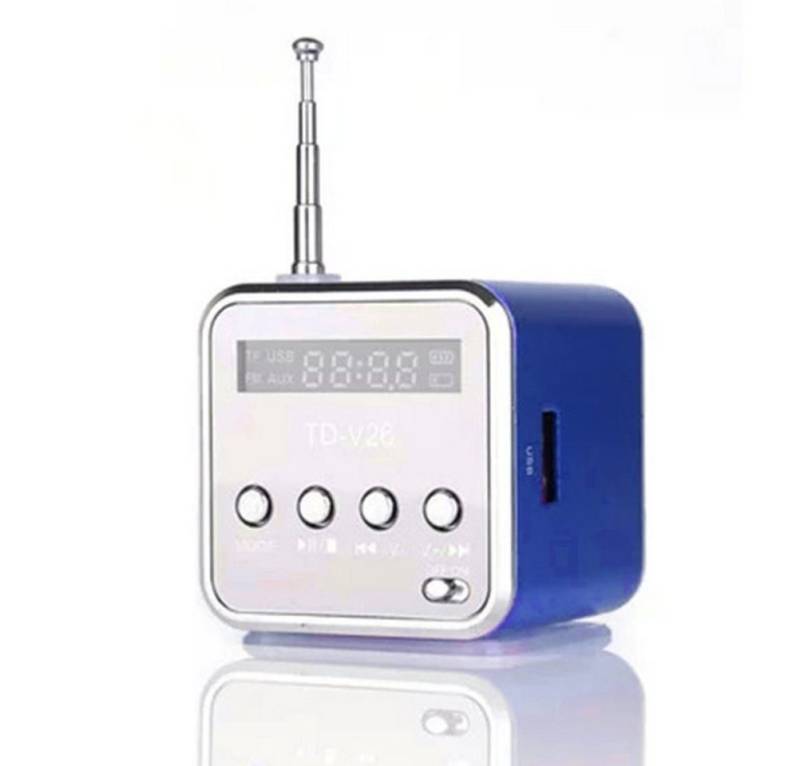 BUMHUM Tragbares TD V26 Digitalradio-Lautsprecher Mini FM-Radioempfänger Radio (Micro-Memory-Karte) von BUMHUM