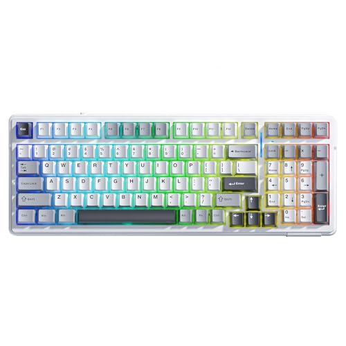 AULA F99 3 Modi RGB Hot Swap Mechanische Linear GrayWood V3 Switch Wireless Makrol-Tastatur Grau AULA F99 3 Modi RGB Hot Swap Mechanische Linear GrayWood V3 Switch Wireless Makrol-Tastatur Grau von AULA