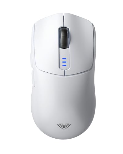 AULA SC580 Gaming Maus Kabellos,2.4GHz/USB-C/BT Wireless Gaming Mouse,12000DPI,6 Programmierbare Tasten,Kabellose Maus für PC/MAC Gamer(Weiß) von AULA