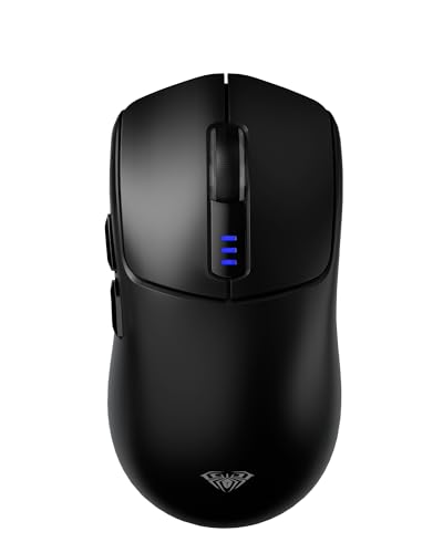 AULA SC580 Gaming Maus Kabellos,2.4GHz/USB-C/BT Wireless Gaming Mouse,12000DPI,6 Programmierbare Tasten,Kabellose Maus für PC/MAC Gamer (Schwarz) von AULA