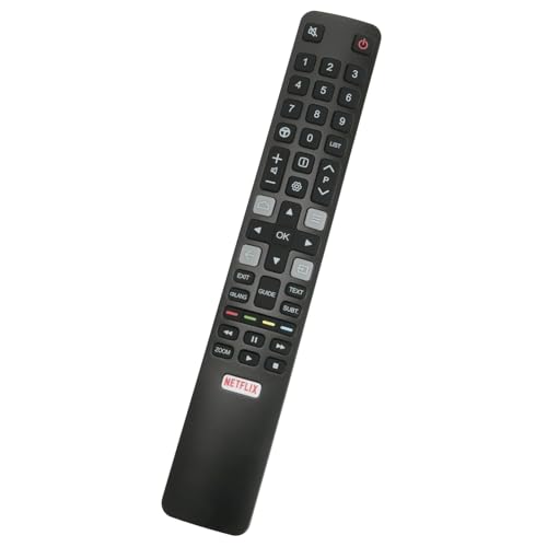 AULCMEET ARC802N YUI1 Ersatz-Fernbedienung Fit for TCL 4K QLED TV Android TV 40ES568 65DP660 55DC760 65DC760 43P615 50P615 55P615 65P615 75P615 43P610 50P610 55P610 65P610 75X915 50P815 55P815 65P815 von AULCMEET