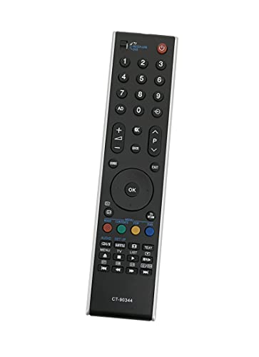 AULCMEET CT-90344 Ersetzen Fernbedienung fit für Toshiba Smart TV 46XV733G 37XV733 32RV734 32RV734FC 32RV743 32MV732 32RV733 40RV733FC 40XV733 40RV743 46XV733F 40MV732 40XV733G 46MV732 46MV732G2 von AULCMEET