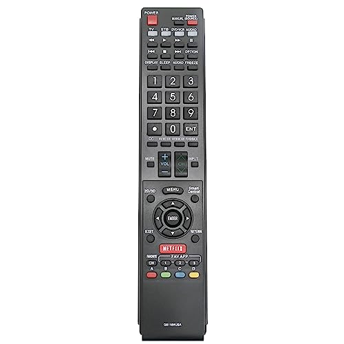 AULCMEET Ersatz-Fernbedienung GB118WJSA Passend für Sharp Liquid Crystal Television LC-70EQ10U LC-60EQ10U LC-80LE650U LC-70LE650U LC-60LE650U LC-90LE657U LC-80LE857U LC-70LE857U LC-60LE857U von AULCMEET