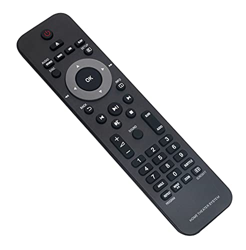 AULCMEET Ersetzte Fernbedienung Kompatibel mit Philips HEIMKINO ASRUS HTS3277 HTS3377W HTS3377W/12 HTS3510 HTS3520 HTS3373 HTS3376 HTS3376W HTS3376W/12 HTS3377 HTS2500/12 HTS2511 HTS2511/12 von AULCMEET