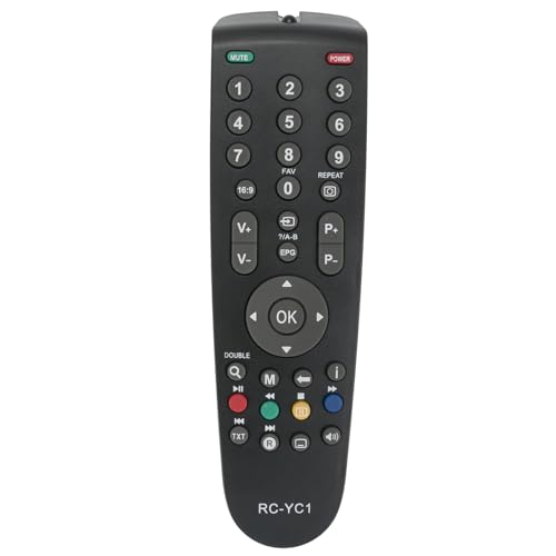 AULCMEET F NEW RC-YC1 Ersatz-Fernbedienung für Grundig TV RC YC1 RCYC1 32XLC3220BA 32GLX2500 32GLX4000 22XLE3220BA 32GLX2600 32VLE4300BA 32XLC3200BA 32XLC32XLC3200BA 25BA von AULCMEET