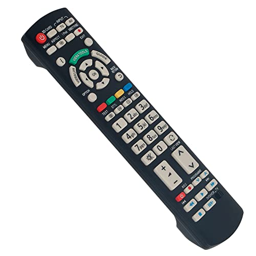 AULCMEET N2QAYB000506 Fernbedienung Ersetzen Passend für Panasonic TV TX-L19D28EP TX-22D28EP TX-L22D28BP TX-L22D28EW TX-L19D28BP TX-L19D28B TX-L22D28EP TXL19D28EP TXL22D28BP TXL22D28EP TXL19D28BP von AULCMEET