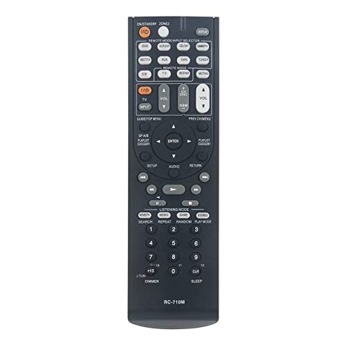 AULCMEET RC-710M Ersatzfernbedienung Kompatibel mit Onkyo Hi-Fi Audio Video 7.1 Kanal Heimkino Receiver TX-SR606S HT-S7100 TX-SR606 TX-SR606B von AULCMEET
