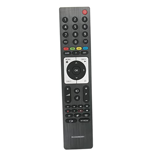 AULCMEET RC3304803-01 Replacement Remote Control Compatible with Grundig RC3304813-01 RC3304812-01 RC3304804-01 46VLE8270WL 47VLE9380SL 47VLE9385SP GRUNDIG-2-TS3187R-2 TS4187R-2/RC3304806-01 von AULCMEET