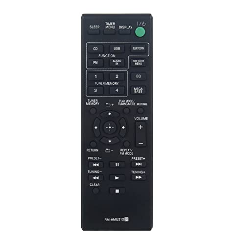 AULCMEET RM-AMU212 Ersatz-Fernbedienung Kompatibel mit Sony Home Audio SS-SBT20 HCD-SBT20 CMT-X3CD CMT-SBT20 Wireless Flat Panel CD HI-FI Stereo System von AULCMEET