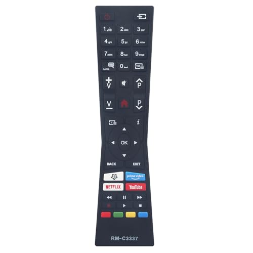 AULCMEET RM C3337 Fernbedienung Ersatz passend für JVC LED TV LT-24VH5105 LT-32VH5105 LT-32VF5105 LT-43VF5105 LT-43VU3100 LT-32VH3100S LT-65VU3100 LT-50VU3100 LT-32VH3100 LT-55VU3100 LT-58VU3100 von AULCMEET
