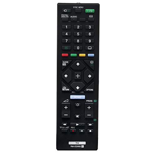 AULCMEET RM-ED062 Fernbedienung Ersetzen Passend für Sony Bravia TV KDL-40RE453 KDL-40RE450 KDL-32RE400 KDL-32RD435 KDL-32RD430 KDL-32R505C KDL-32R503C KDL-32R500C KDL-32R433B KDL-32R430B KDL-32R424A von AULCMEET