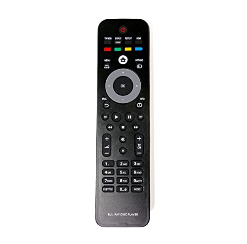 AULCMEET Replacement DVD Recorder Remote Control Compatible with Philips Blu-Ray Disc Player BDP3000 BDP2850 BDP2500 BDP2700 BDP2700/05 BDP2800 von AULCMEET