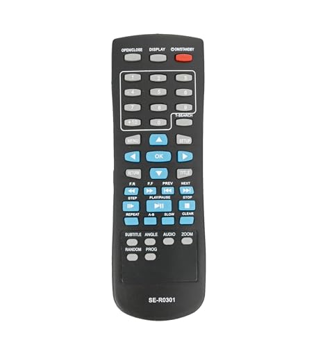 AULCMEET SE-R0301 Ersatz Fernbedienung Kompatibel mit Toshiba DVD CD Dolby DTS SD185EKB SD4300 SD190EKB SD280EKB SD1010KB SD4300KU SD180EKB von AULCMEET