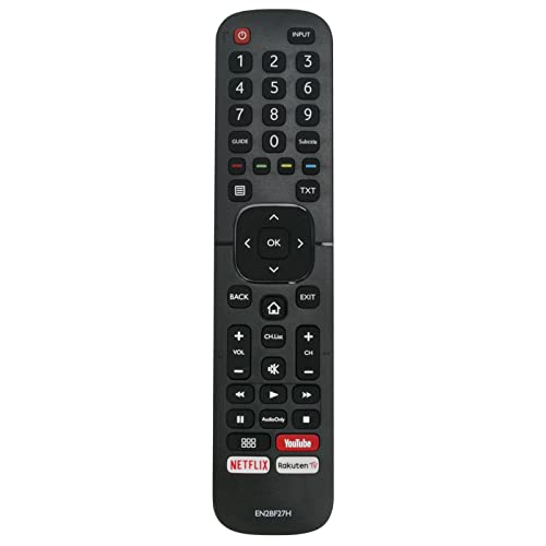 EN2BF27H Ersatz Fernbedienung Fit für Hisense UHD Smart Fernseher H43B7100 H43B7120 H43B7140 H43BE7000 H43BE7010 H43BE7030 H43BE7050 H43B7100UK H43BE7000UK H50B7100 H50B7120 H50B7140 H50B7160 von AULCMEET