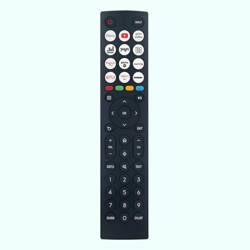 ERF2M36 Ersatz-Sprachfernbedienung, fit for Hisense 4K Ultra HD TV 75A53FEVS 50A51HEVS 43A53FEVS 55A51HEVS 58A53FEVS 75A53FEVS 70A53FEVS 43A7HAU 50A7HAU 58A6FG 58A6GG 58A6HG 58A6EGCH 58A6BGTUK von AULCMEET