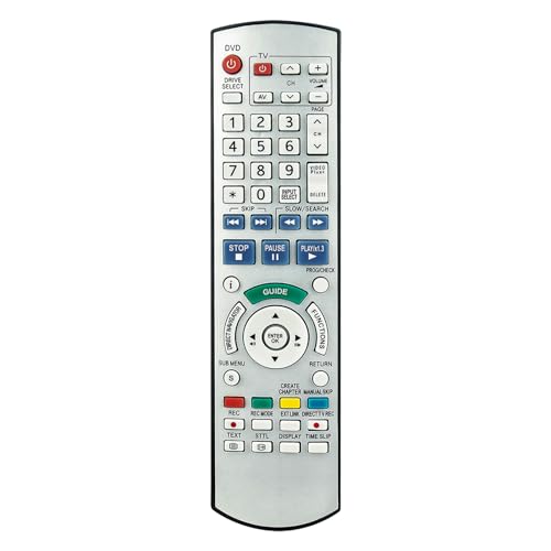 EUR7659YG0 Neue Ersatz Fernbedienung passend fürPanasonic DVD Player Recorder DMR-EX75/EX85/EZ25 & EZ45/EX95 DMR-EZ25EB DMR-EX85EB DMR-EX75B von AULCMEET