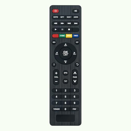 Ersatz-Fernbedienung, Fit for XORO HRT 7622NP FullHD HEVC Receiver, XORO HRS 8659, XORO HRS 8660; Wwio Trinity C Basic Cable Receiver Satelliten Receiver von AULCMEET