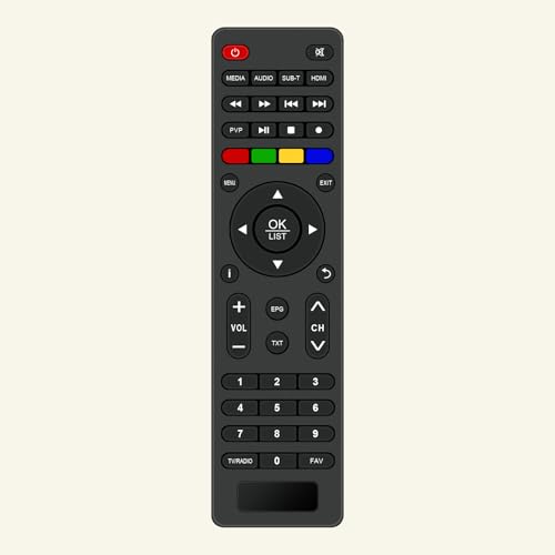 Ersatz-Fernbedienung, Fit for XORO HRT 8770 Twin, XORO HRT 8772 HDD, XORO HRM 7670 Twin, XORO HRT 8730, XORO HRT 8770 Twin, XORO HRT 8772 HDD, DVB-T2 HD, DVB-C, HEVC H.265, Irdeto, freenet TV von AULCMEET