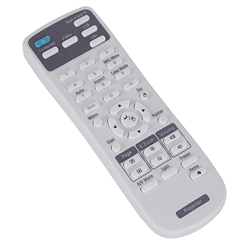 Ersatz Fernbedienung Fit für Epson Projektor EB-X41 EB-X450 EB-X500KG EB-X550KG EH-TW610 EH-TW650 PowerLite 107 108 109W 970 980W 990U EX3240 EX5240 EX5250 Pro EX7240 Pro EX9200 Pro VS240 VS340 VS345 von AULCMEET