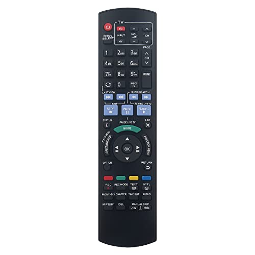 Ersatz Fernbedienung Passend für Panasonic Blu-ray Disc Recorder DMR-BCT745 DMR-BCT740 DMR-BST845 DMR-BST745 DMR-BST740 DMR-BST940EG DMR-BST835 DMR-BST735 DMR-BST730 DMR-BCT940 N2QAYB000986 von AULCMEET