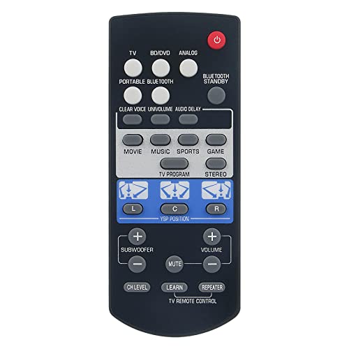 Ersatz-Fernbedienung Passend für Yamaha Digital Sound Projector Sound Bar YSP-1400 YAS-152 ATS-1520 Ersatz der Fernbedienung FSR80 ZG80760 Ersatz-Fernbedienung Passend für Yamaha Digital Sound Projector Sound Bar YSP-1400 YAS-152 ATS-1520 Ersatz der Fernbedienung FSR80 ZG80760 von AULCMEET