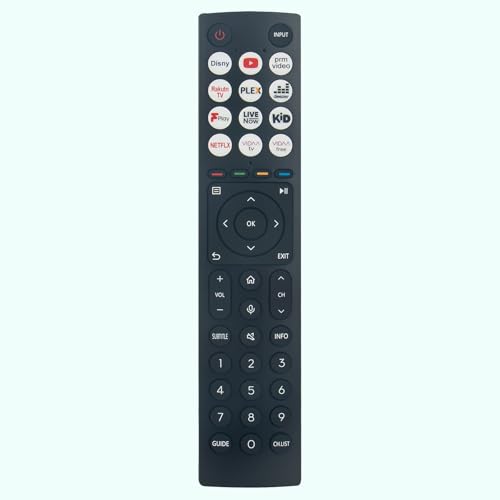 Ersatz-Sprachfernbedienung ERF3B86, fit for Hisense Mini-LED OLED Smart TV 55U8HQTUK 65A85HTUK Ersatz-Sprachfernbedienung ERF3B86, fit for Hisense Mini-LED OLED Smart TV 55U8HQTUK 65A85HTUK von AULCMEET