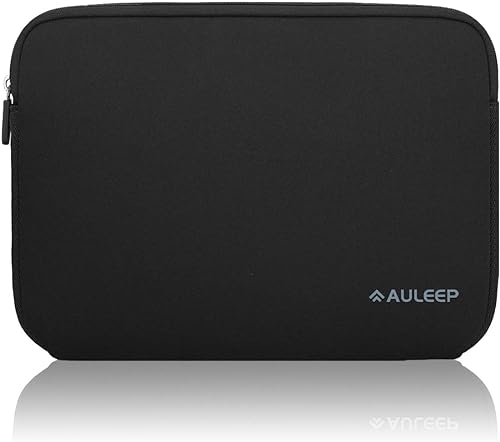 AULEEP Laptop Hülle Tasche, 15-15.6 Zoll Neopren Laptophülle/Wasserabweisende Schutzhülle für Laptops Acer/Asus/Dell/Lenovo/HP, Neo-Schwarz von AULEEP