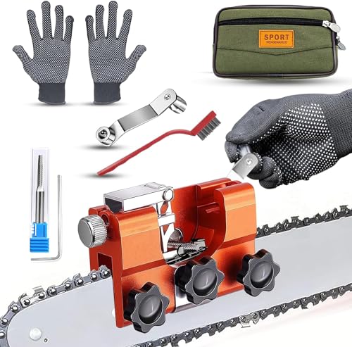 AUMEL Kettensägenschärfer Set, Universelle Kettensäge Schärfgerät passen 3/8'' .325'' 1/4'' Ketten, Verbesserte Ketten Schärfgerät mit Wolframkarbid Bit für STIHL Husqvarna Serie AUMEL Kettensägenschärfer Set, Universelle Kettensäge Schärfgerät passen 3/8'' .325'' 1/4'' Ketten, Verbesserte Ketten Schärfgerät mit Wolframkarbid Bit für STIHL Husqvarna Serie von AUMEL