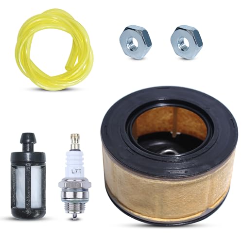 Luftfilter Kit für STIHL MS231 MS241 MS251 MS261 MS271 MS291 MS391 Kettensäge, AUMEL Luft Filter + Kraftstofffilter + Kraftstoffrohr + Zündkerze + Muttern Motorsäge Ersatzteile von AUMEL