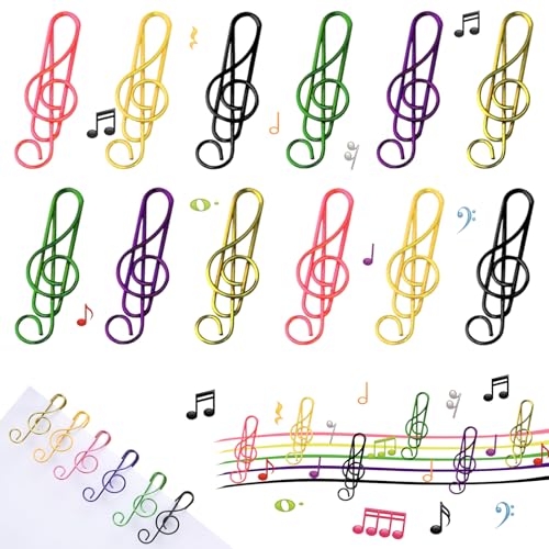 100pcs Büroklammern Notenschlüssel Musik Metall-Musiknoten Büroklammern Büroklammern motiv Farbig Clips Lesezeichen Für Ordentlich Von Dateiquittungen Und Buchen Noten Büroklammern Notenschlüssel 100pcs Büroklammern Notenschlüssel Musik Metall-Musiknoten Büroklammern Büroklammern motiv Farbig Clips Lesezeichen Für Ordentlich Von Dateiquittungen Und Buchen Noten Büroklammern Notenschlüssel von AUPERTO