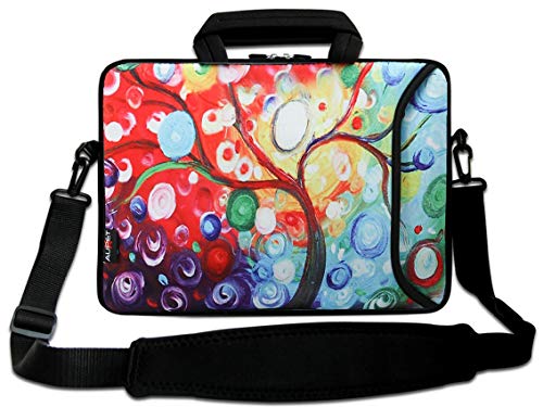 15 Laptop-Tasche für W. Tasche, Schultergurt Passform 39,4 cm 39,6 cm Sony Acer HP Dell Samsung Asus, 35,6 cm 39,1 cm 39,4 cm 39,6 cm Laptop PC Colorful Tree von AUPET