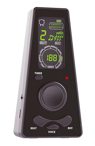 Digitales Metronom mit Hochauflösendem Farbbildschirm, Gesang und Zeiteinstellung. Geeignet für Gitarre, Bass, Klavier, Violine, Saxophon usw von AUPHY