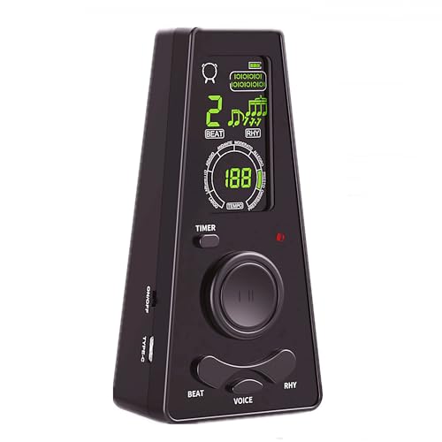 AUPHY Digitales Metronom mit Hochauflösendem Farbbildschirm, Gesang und Zeiteinstellung. Geeignet für Gitarre, Bass, Klavier, Violine, Saxophon usw von AUPHY
